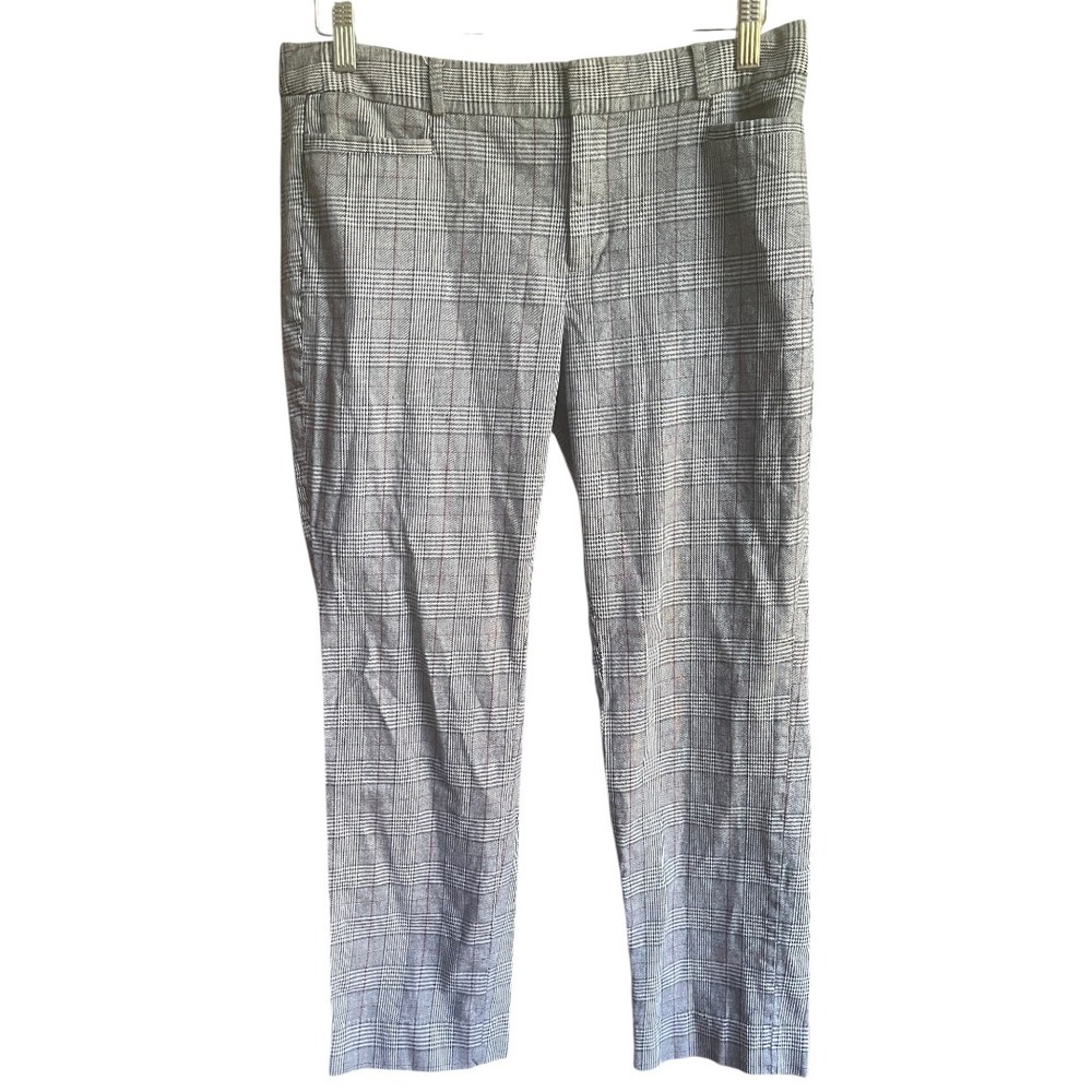 Banana Republic Jackson Fit Grey Plaid Pants 8